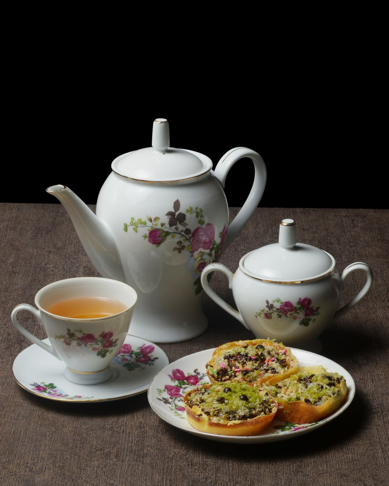 Floral Porcelain Tea Set