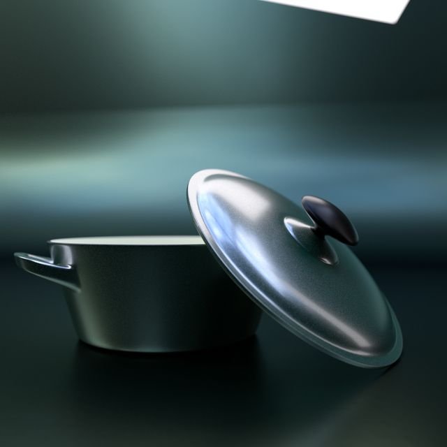 Graphite Casserole Pot with Domed Steel Lid
