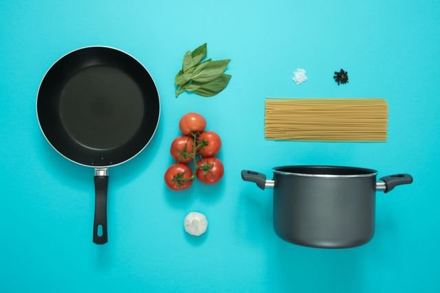 Nonstick Skillet and Stockpot Set, Black