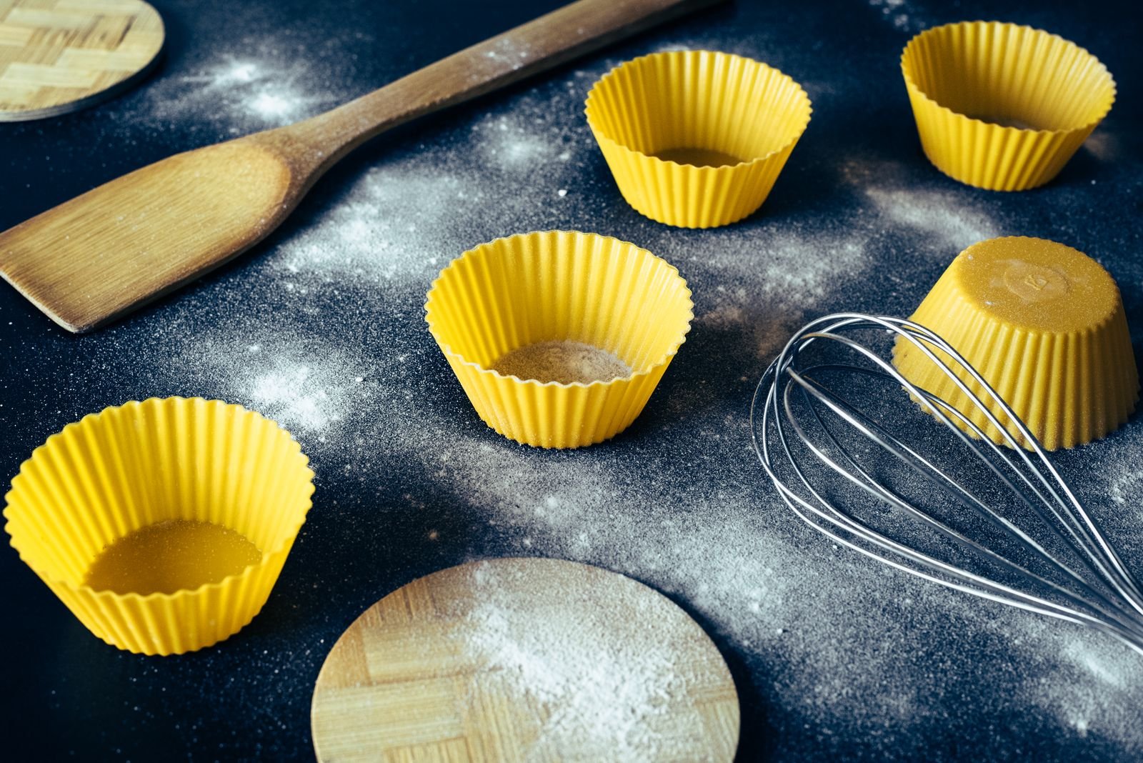 Yellow Silicone Baking Cups, Set of 6