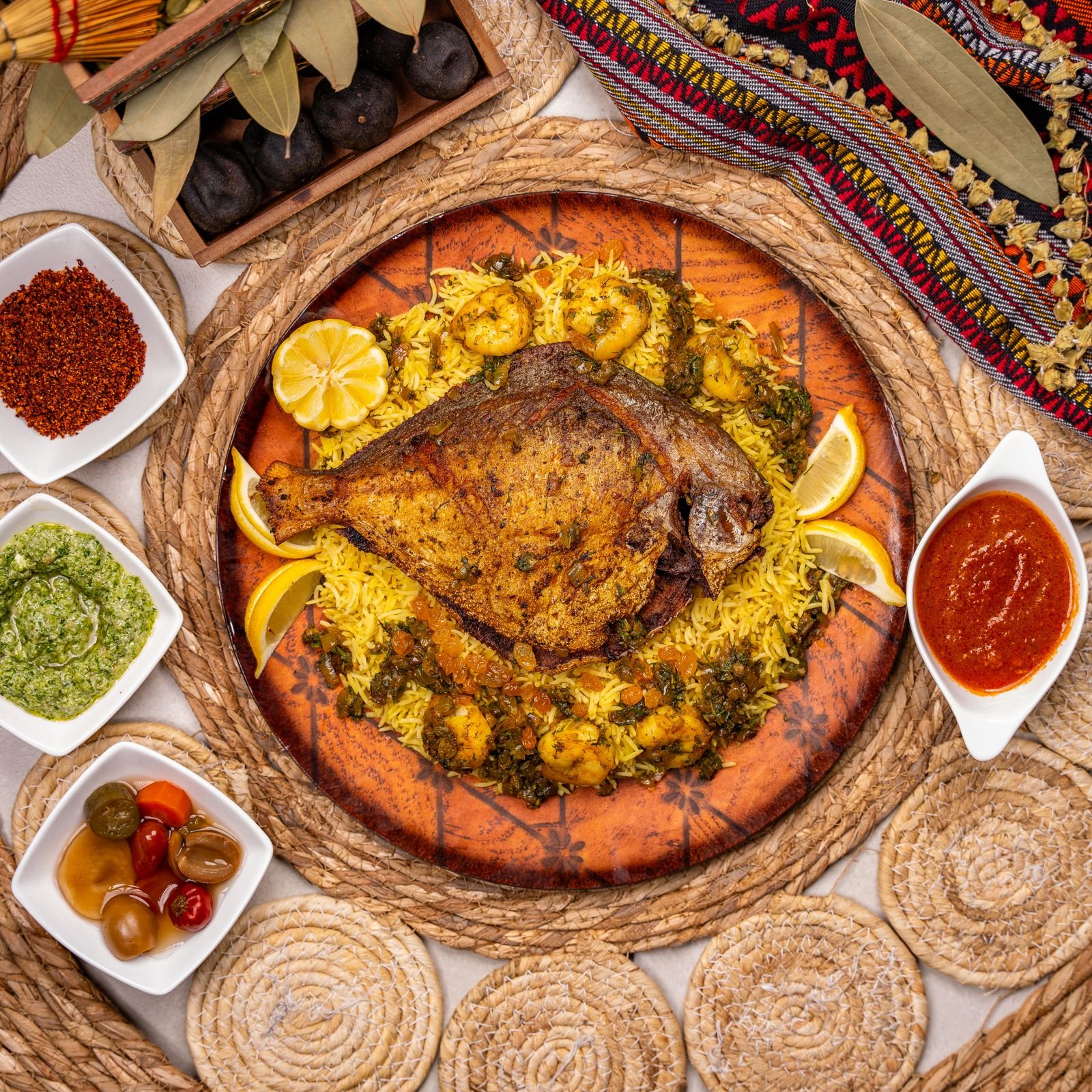 Arabian Spiced Fish with Saffron Rice