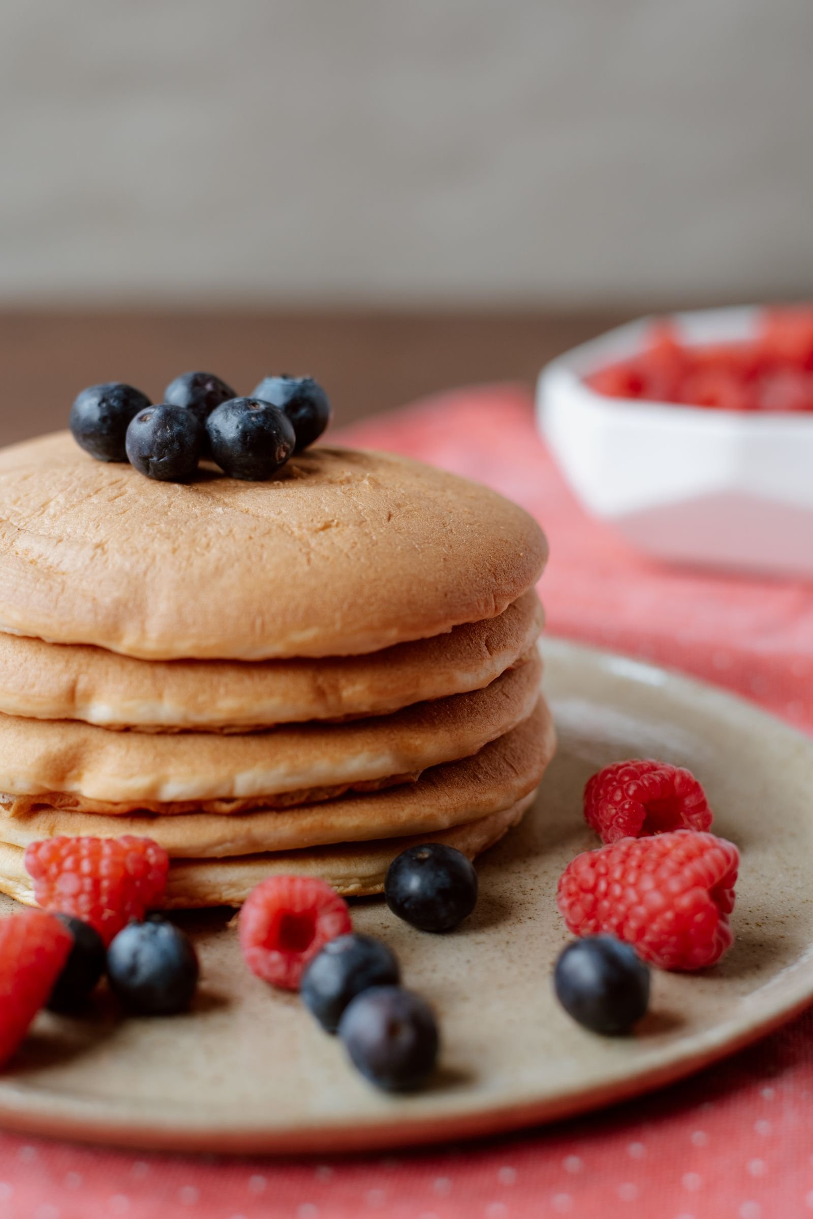 Buttermilk Pancake Stack with Fresh Berries