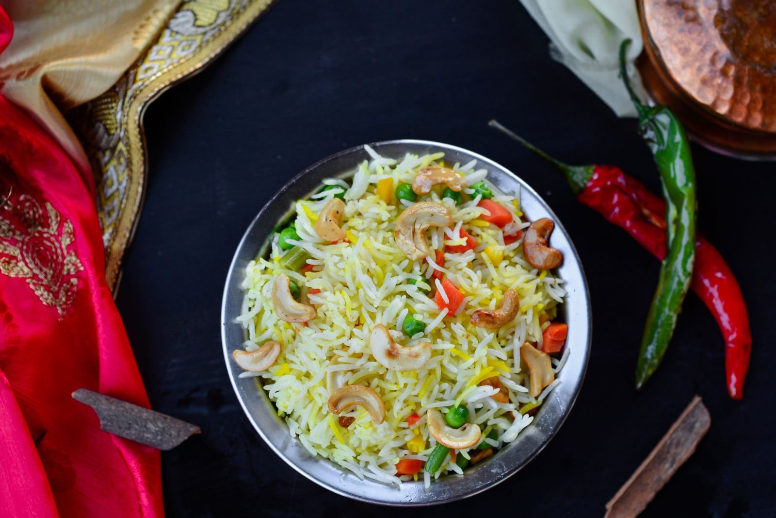 Cashew Vegetable Pulao