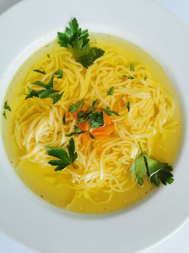 Chicken Noodle Soup with Fresh Parsley