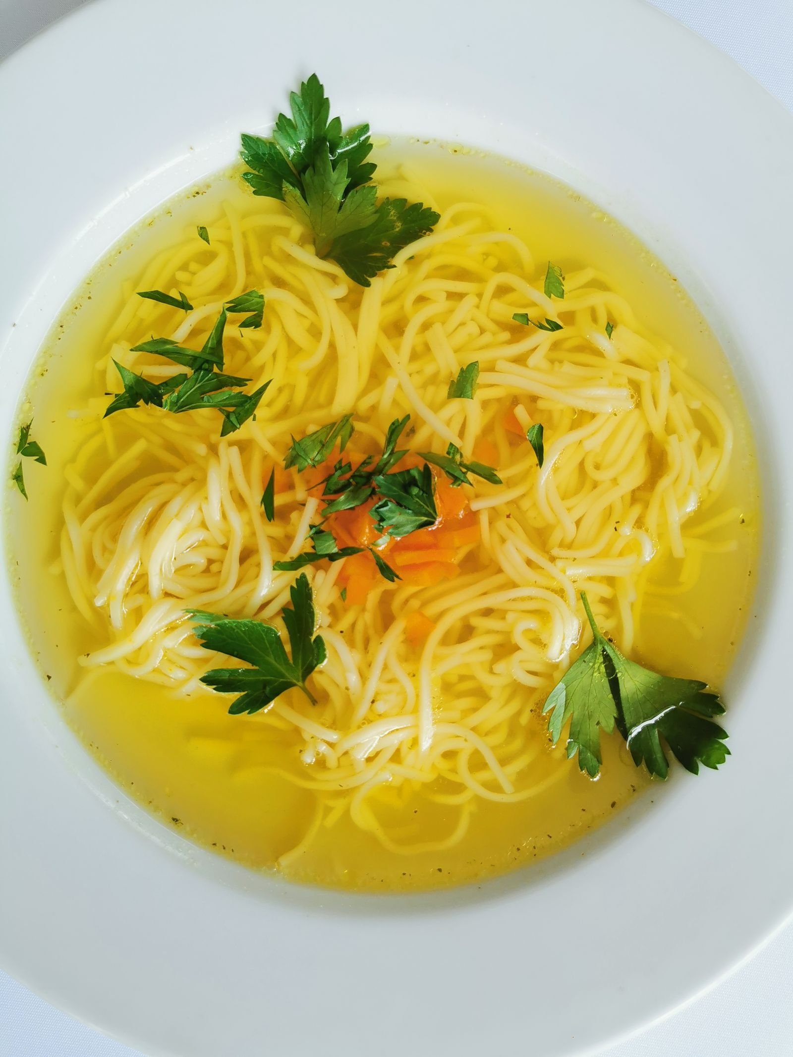 Chicken Noodle Soup with Fresh Parsley