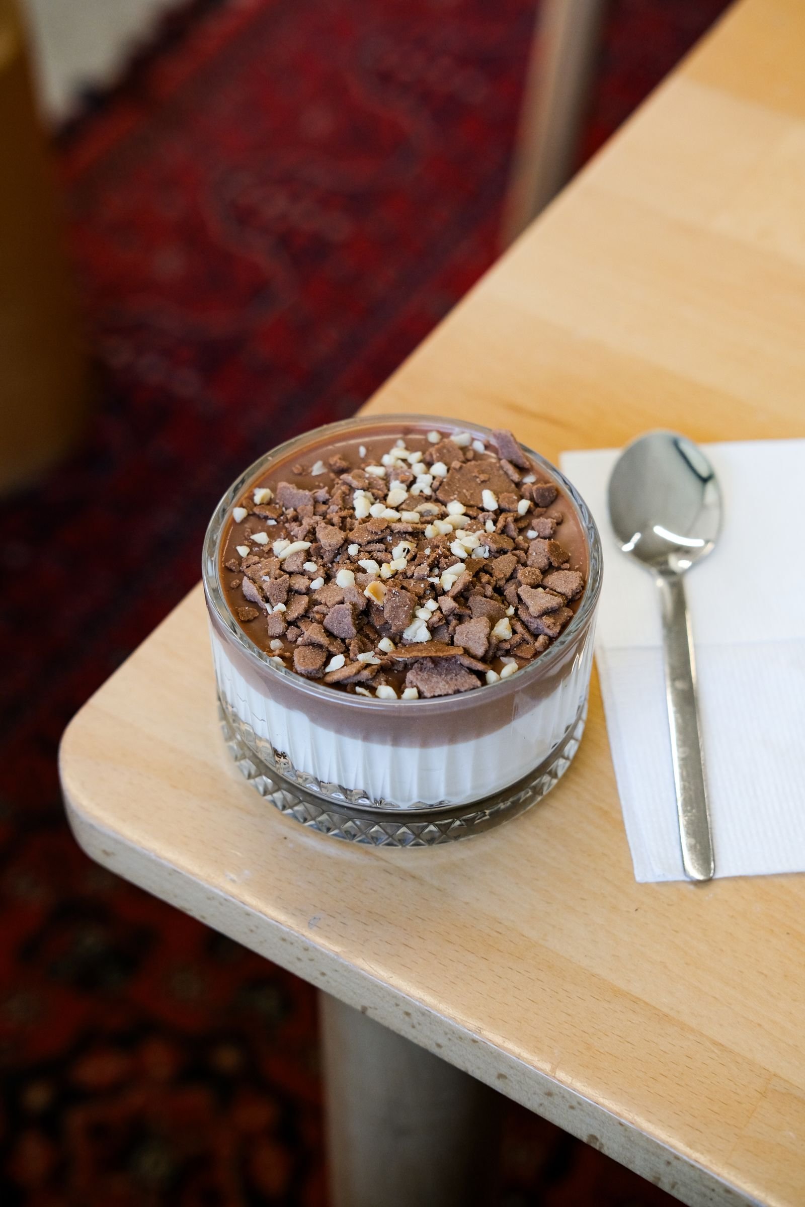 Chocolate Mousse Cup with Chopped Nuts