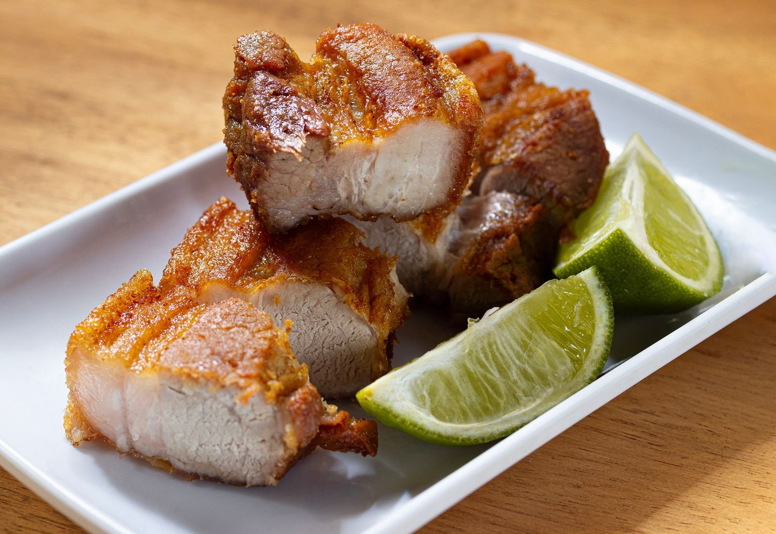 Crispy Fried Pork Belly with Lime