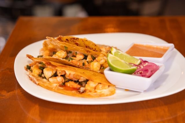 Crispy Shrimp Tacos with Chipotle Dip