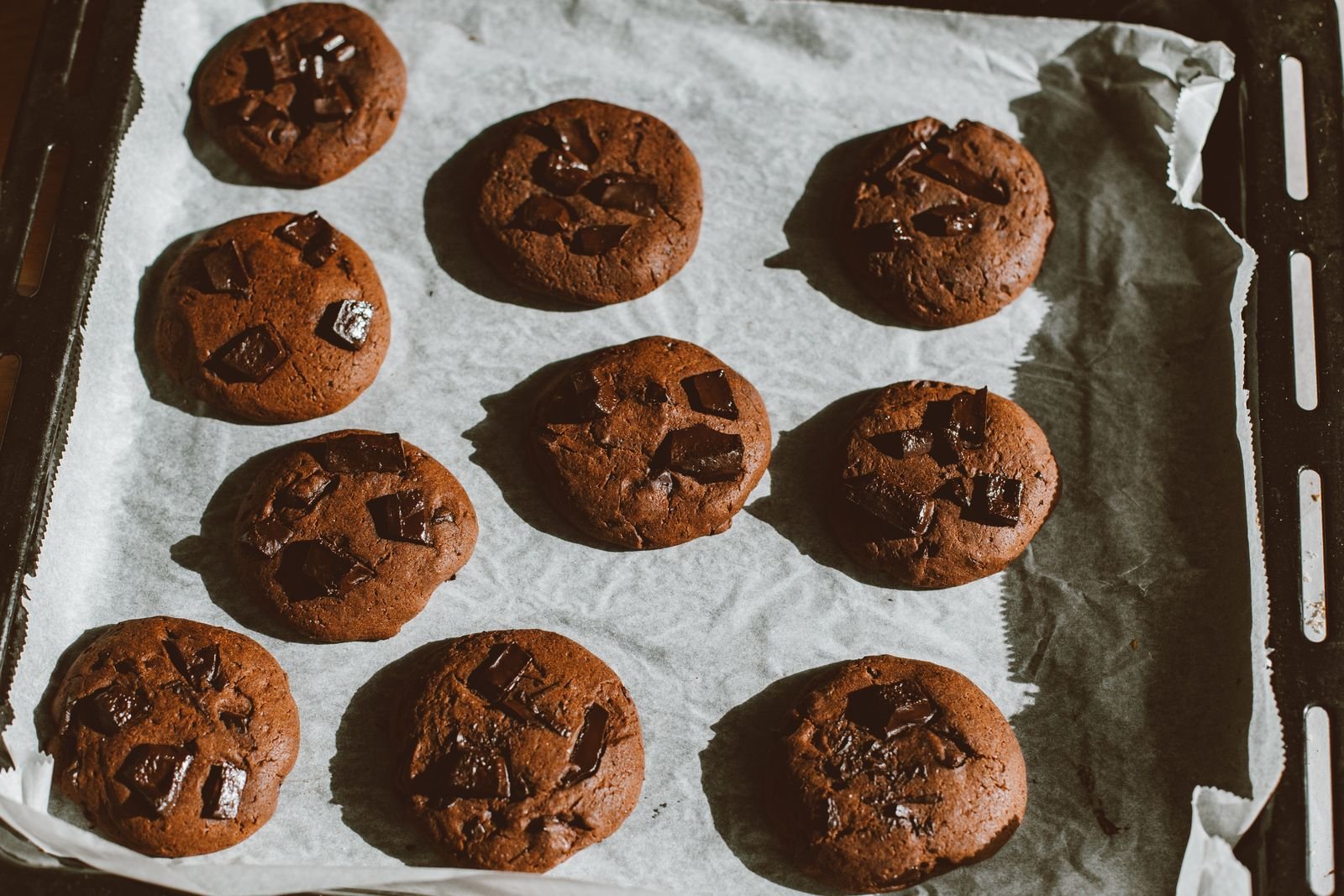 Double Chocolate Chunk Cookies
