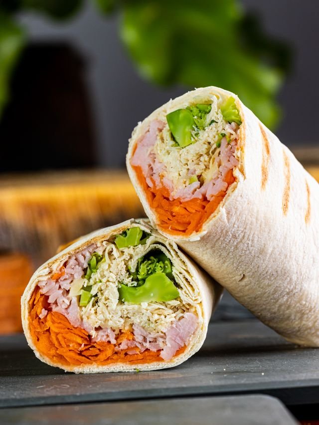 Grilled Ham and Carrot Wrap