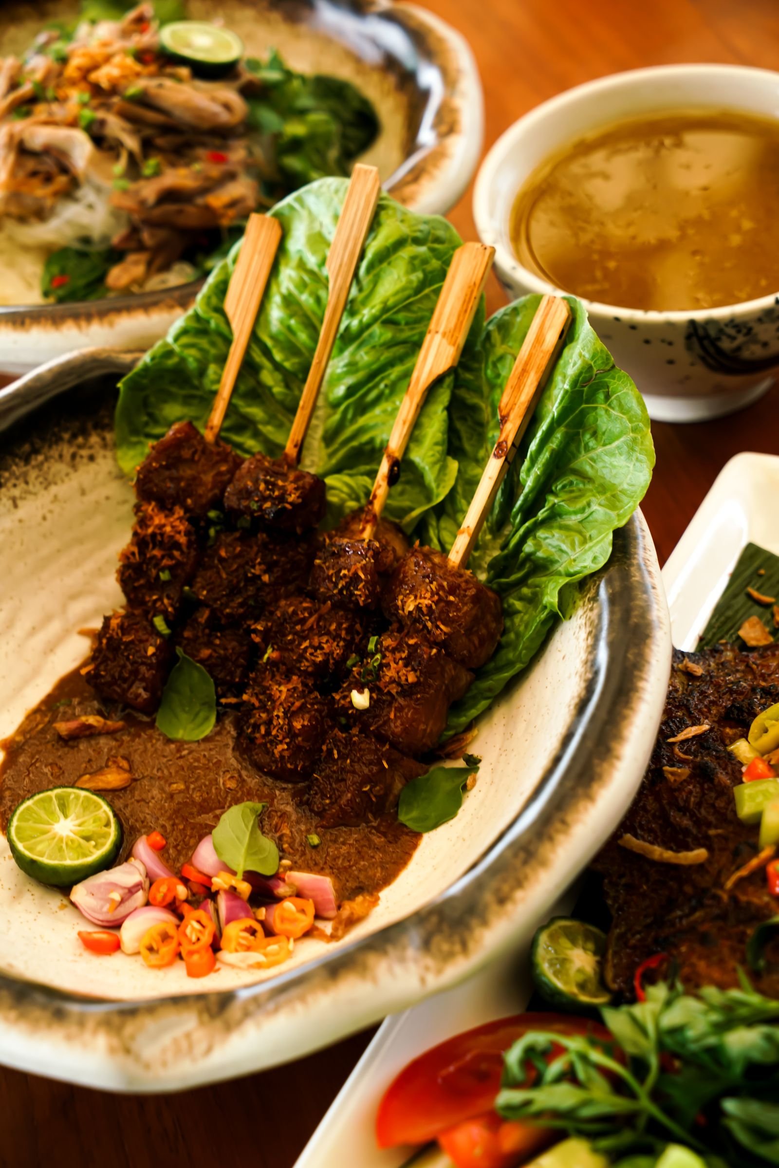 Indonesian Beef Satay with Chili and Lime