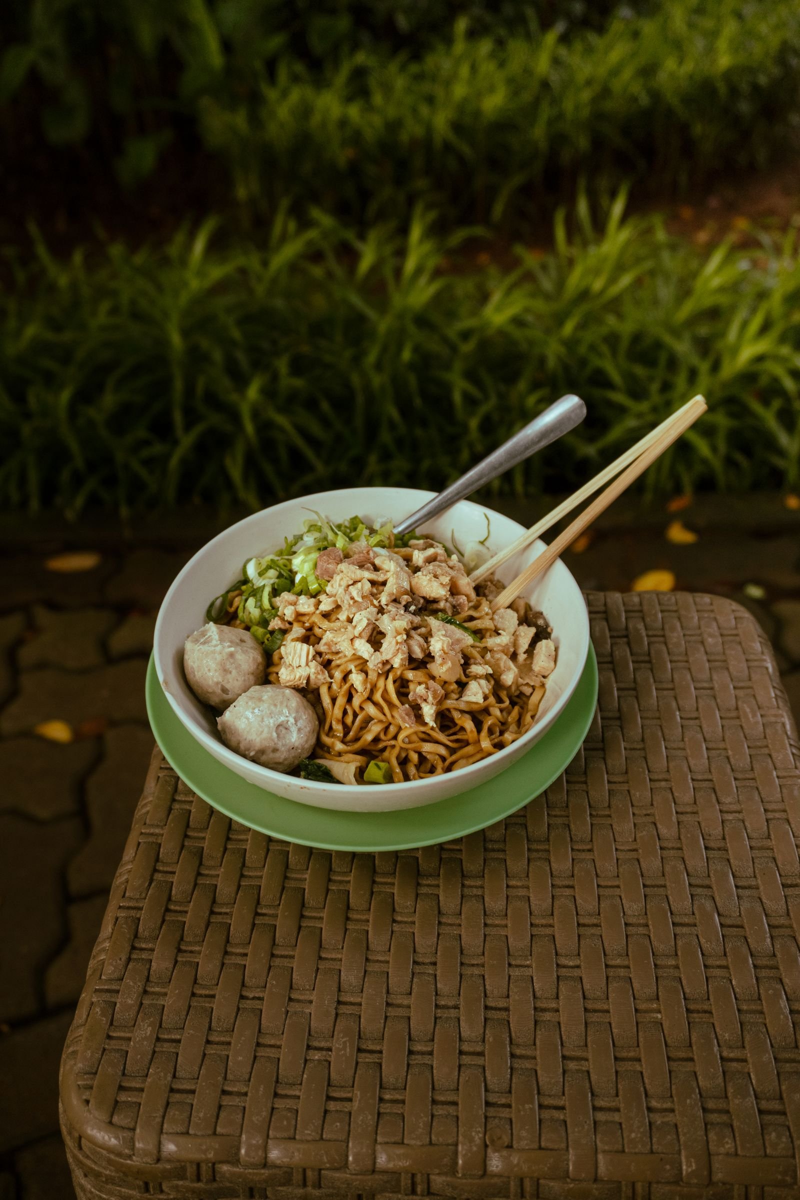 Indonesian Chicken Noodles with Meatballs