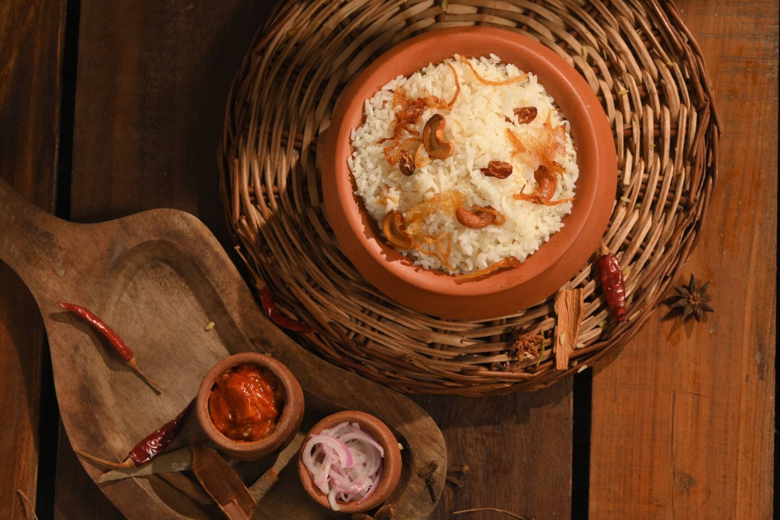 Kerala Ghee Rice with Fried Onions and Cashews