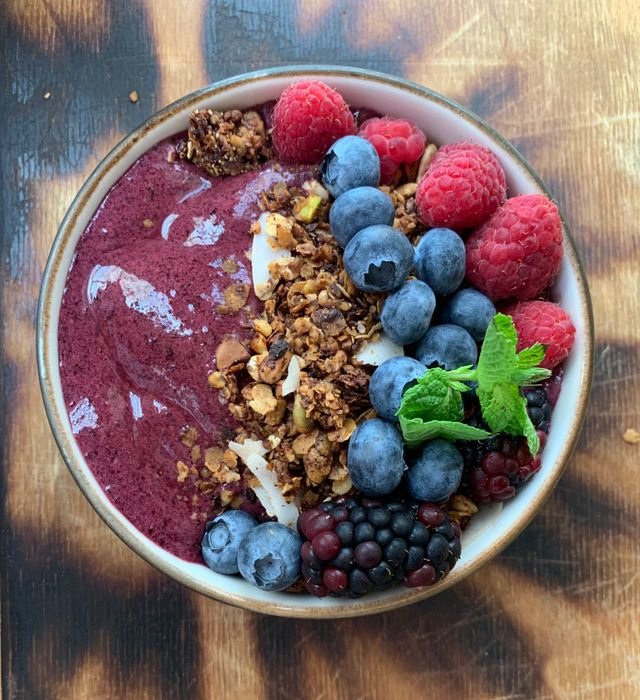 Mixed Berry Acai Bowl with Granola
