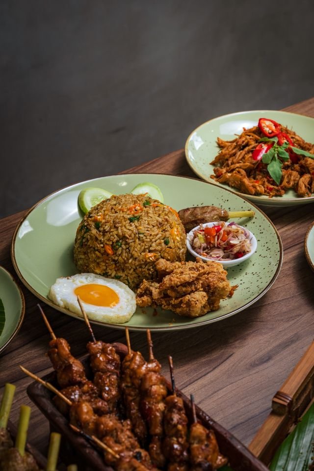 Nasi Goreng with Fried Egg and Crispy Chicken