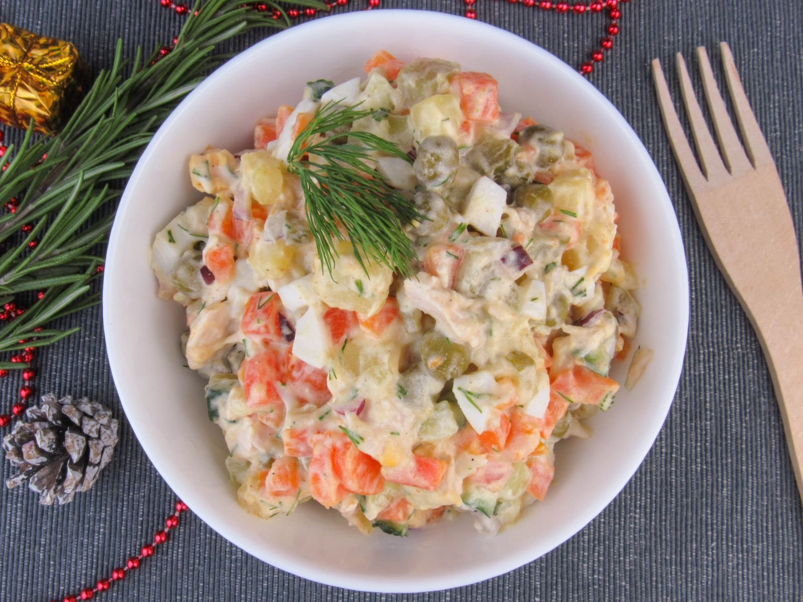 Olivier Salad with Fresh Dill