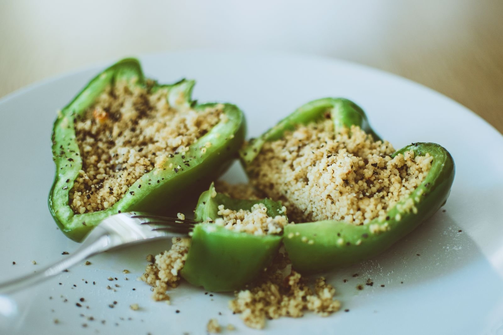 Quinoa Stuffed Green Peppers