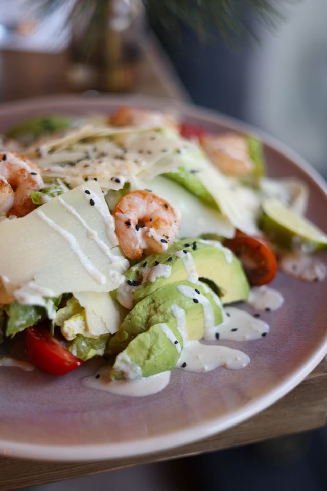 Shrimp and Avocado Salad with Parmesan