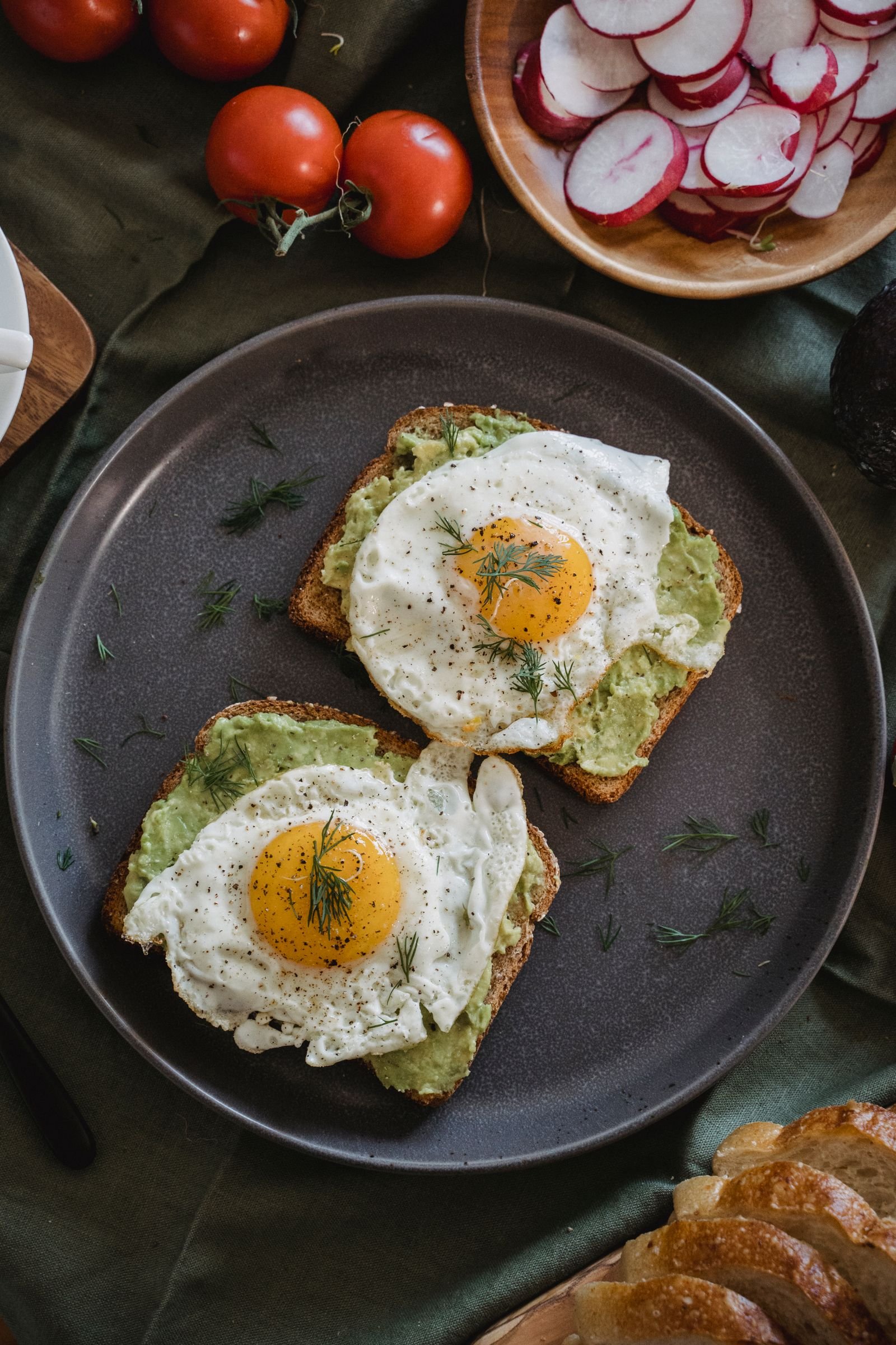 Smashed Avocado Toast with Fried Eggs