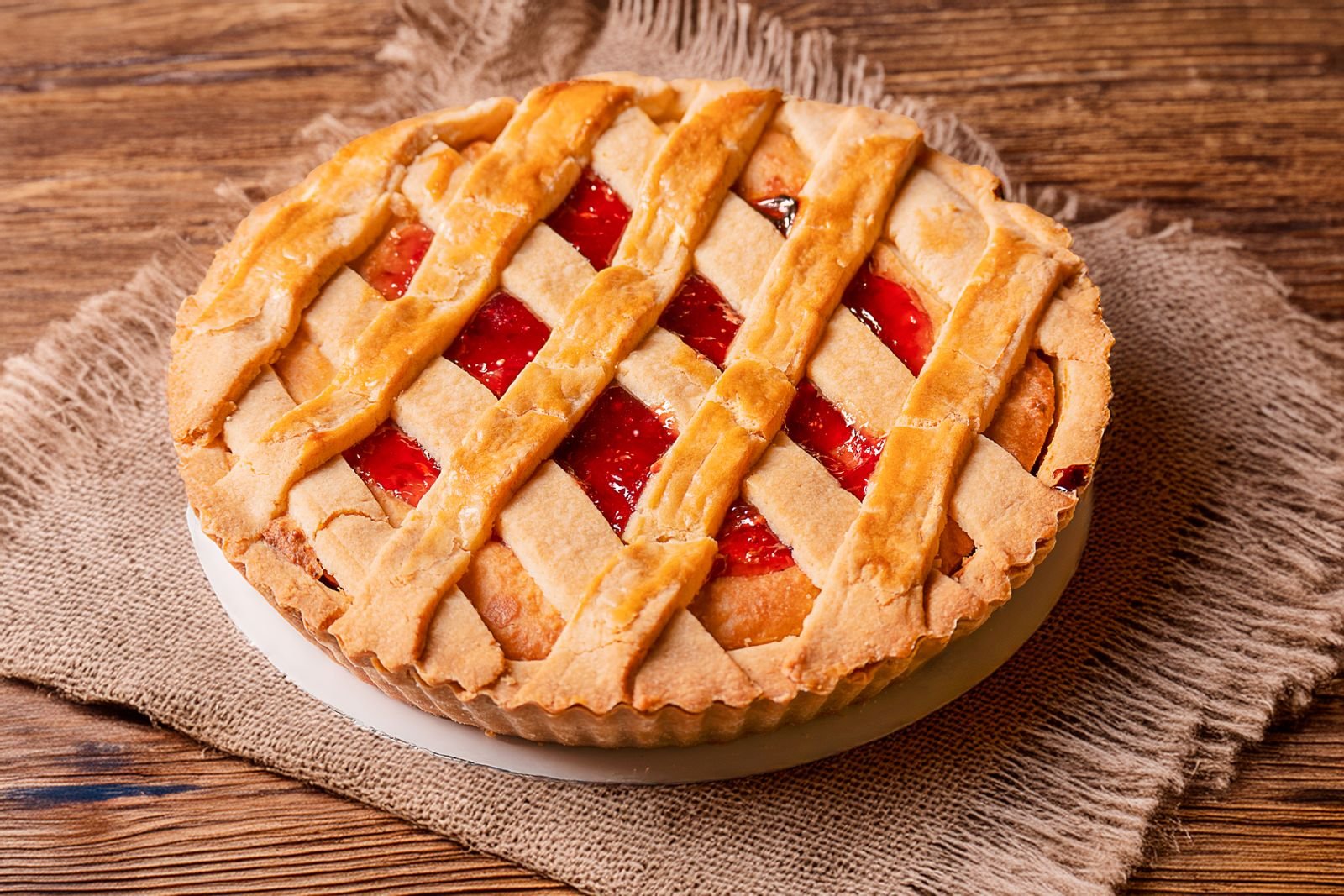 Strawberry Lattice Pie
