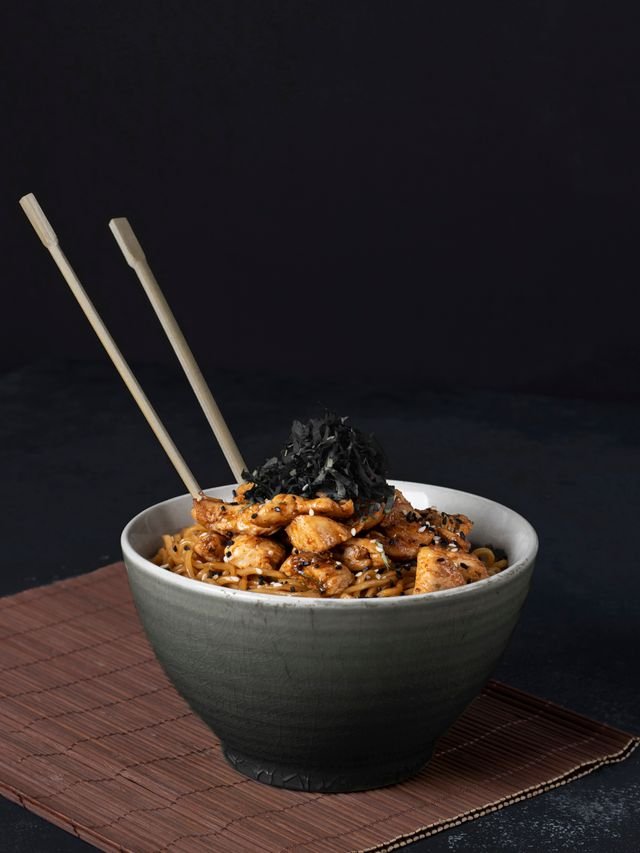 Teriyaki Chicken Noodles with Nori
