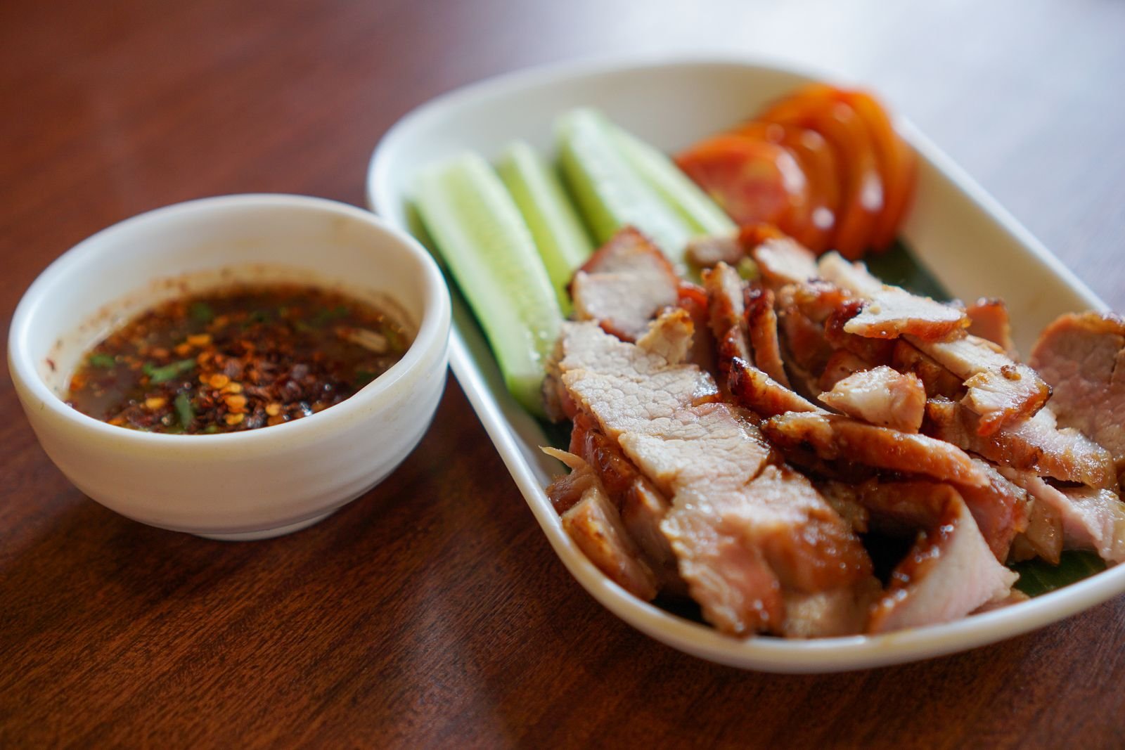 Thai Grilled Pork with Spicy Jaew Dip