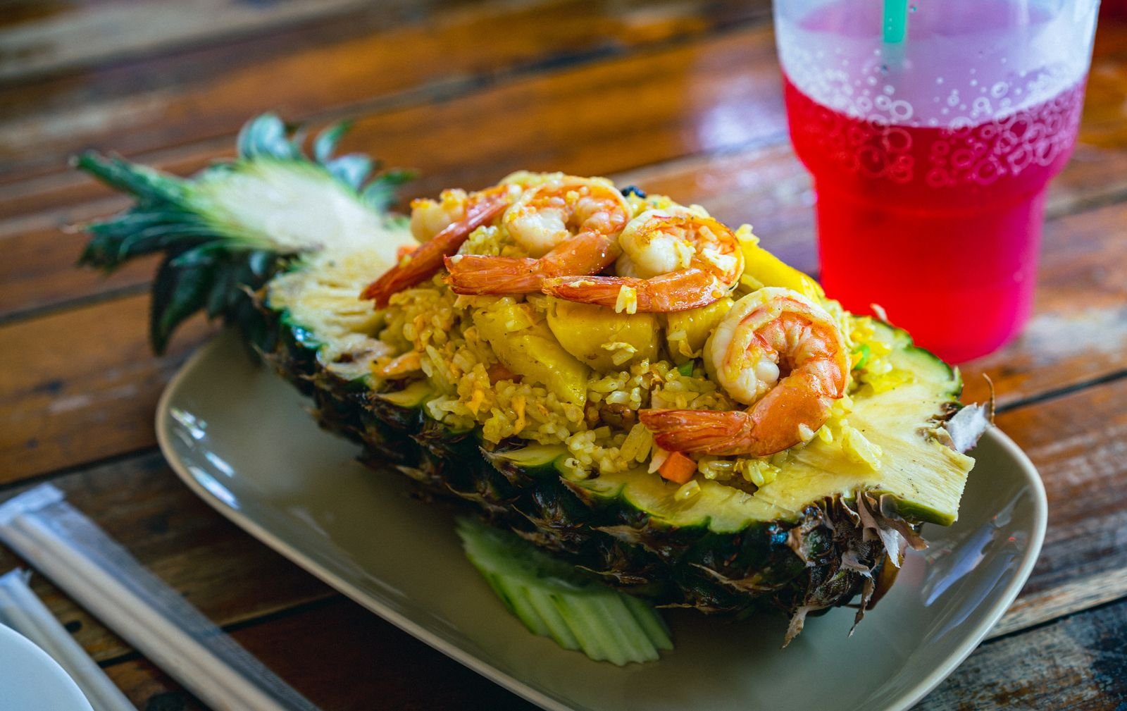Thai Pineapple Fried Rice with Shrimp