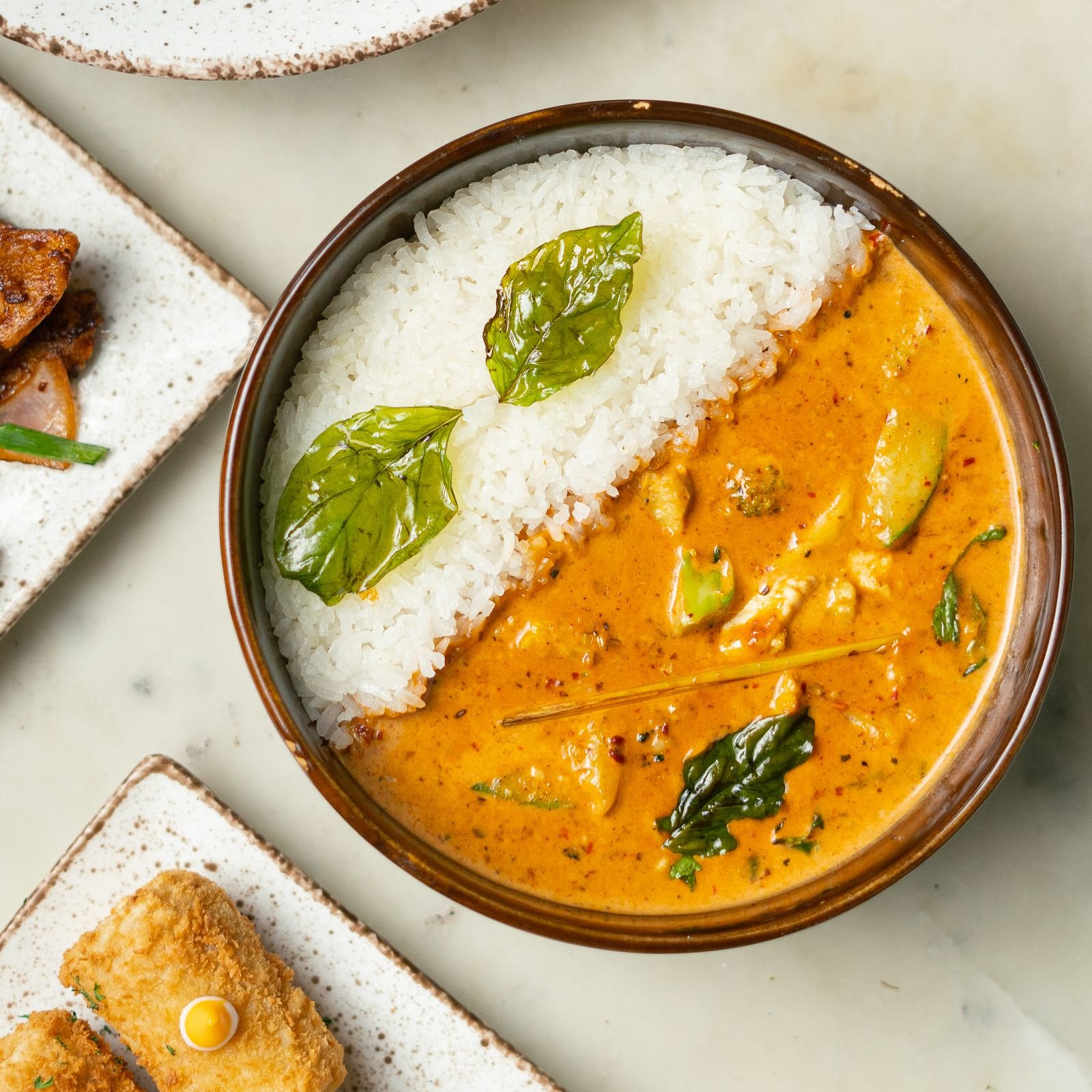Thai Red Curry with Jasmine Rice and Basil