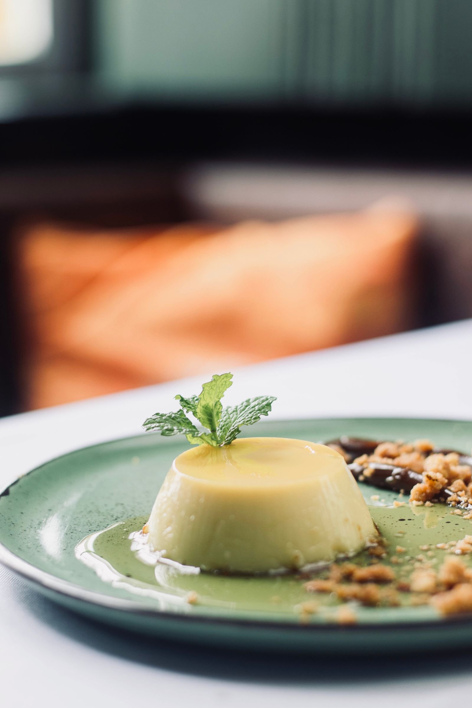 Vanilla Panna Cotta with Nut Crumble