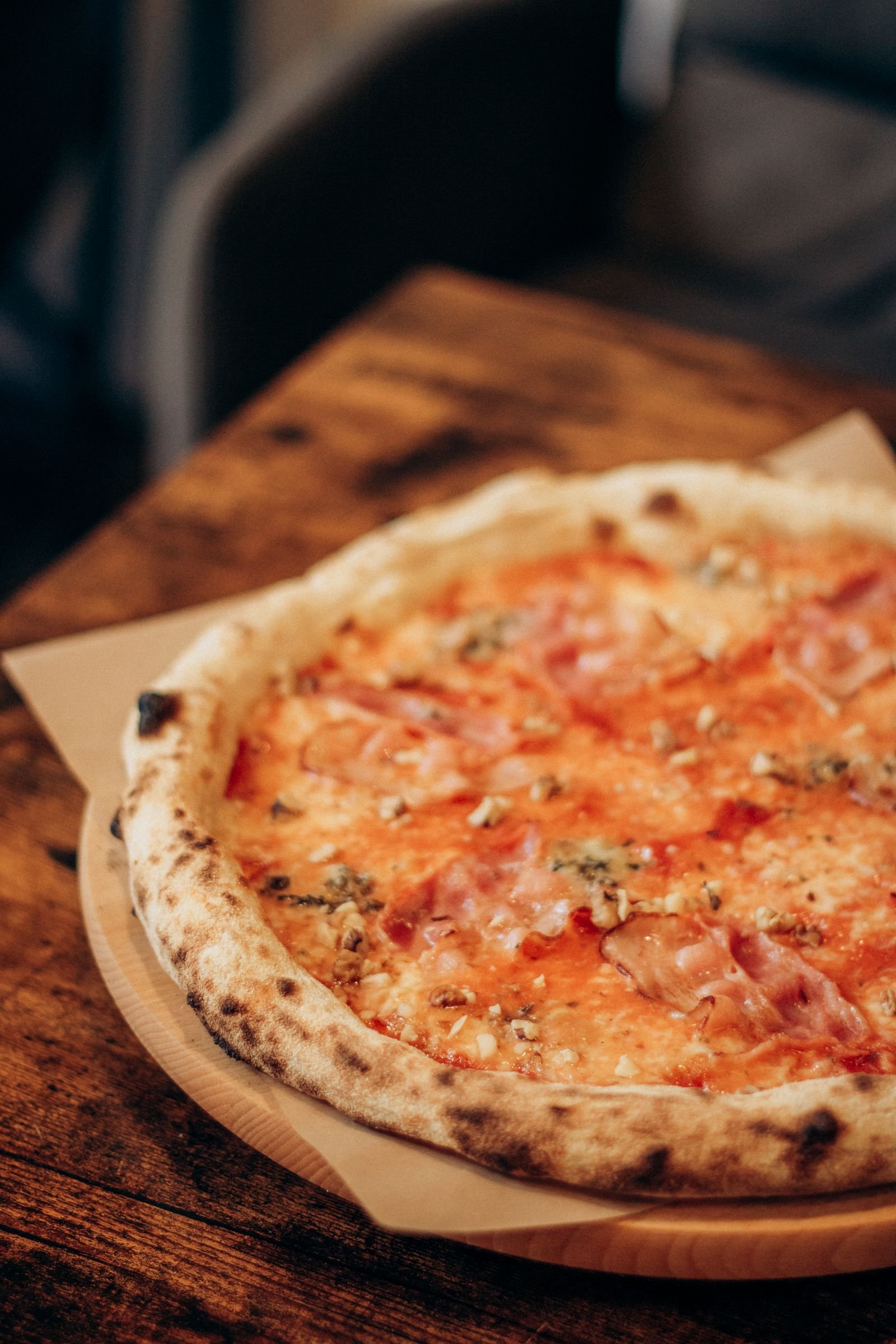 Wood-Fired Ham and Cheese Pizza
