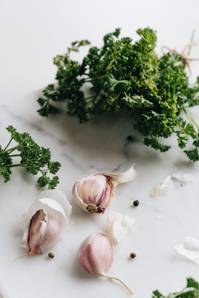 Garlic and parsley