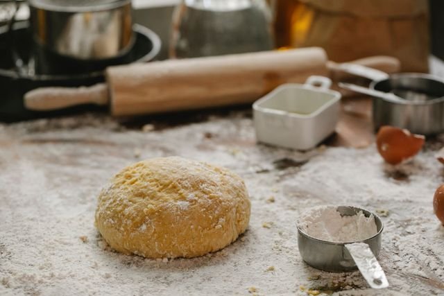 Dough and rolling pin