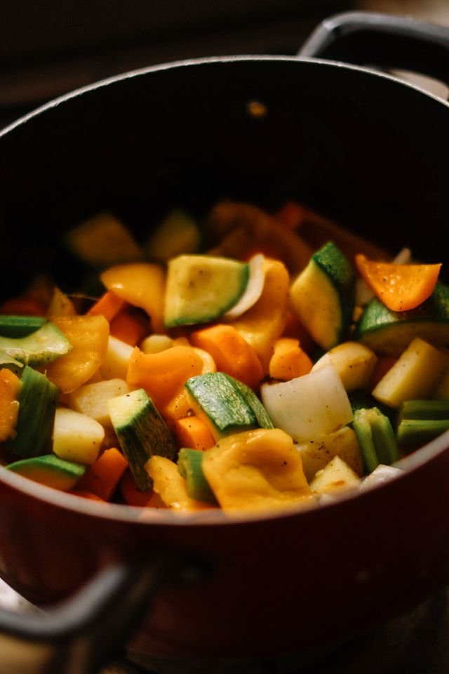 Vegetables in the pot